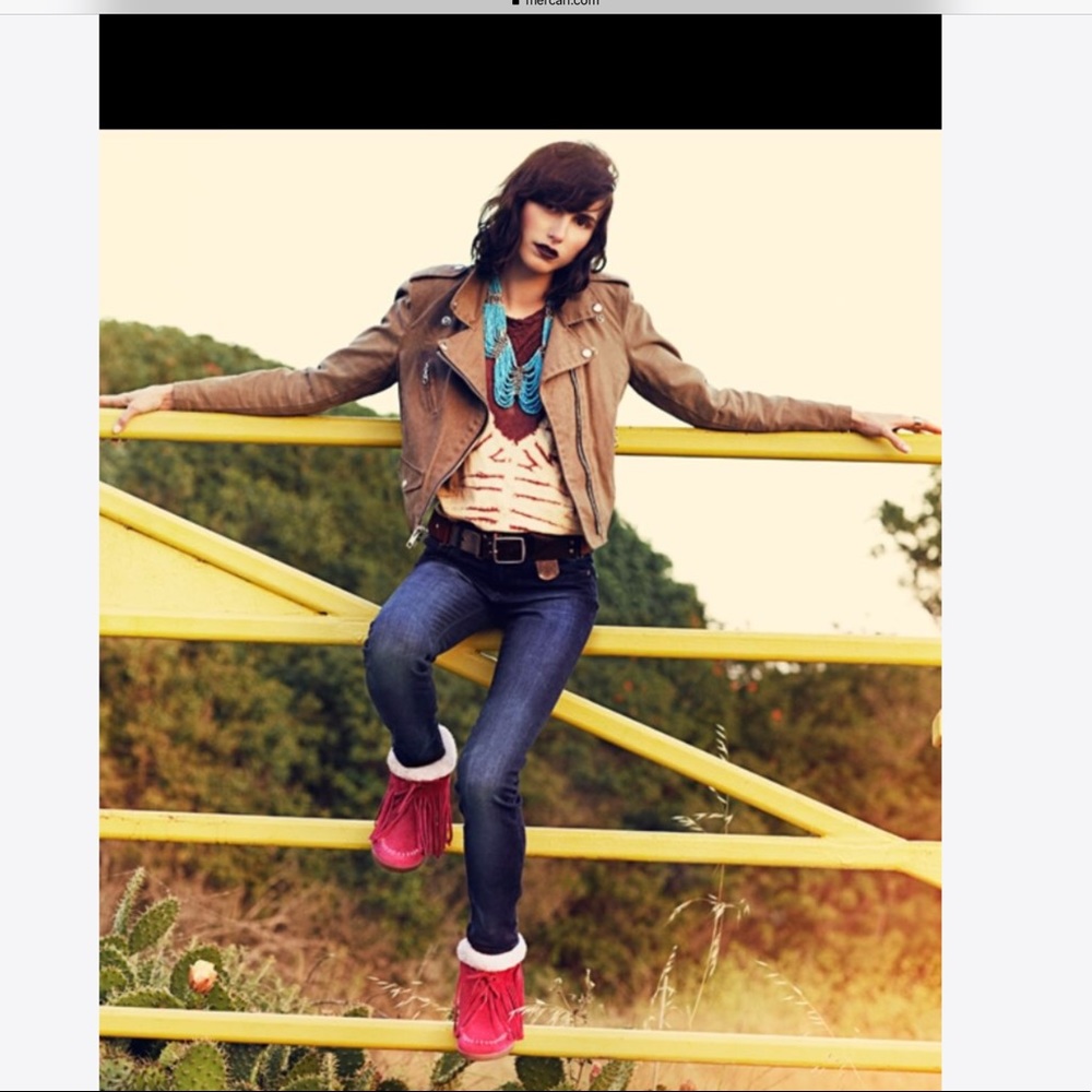 Kookaburra By UGG Wedge Red Fringe Platform Boot